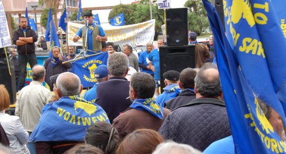 Manifestazione del del Movimento Pastori Sardi a Cagliari