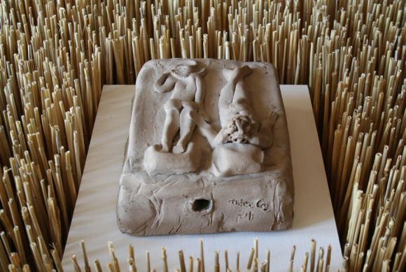 Senza Titolo, dalla serie I letti, terracotta di Costantino Nivola