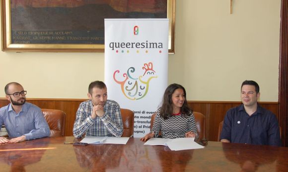 Enrica Puggioni e Carlo Cotza presentano Queeresima 2014 in Municipio