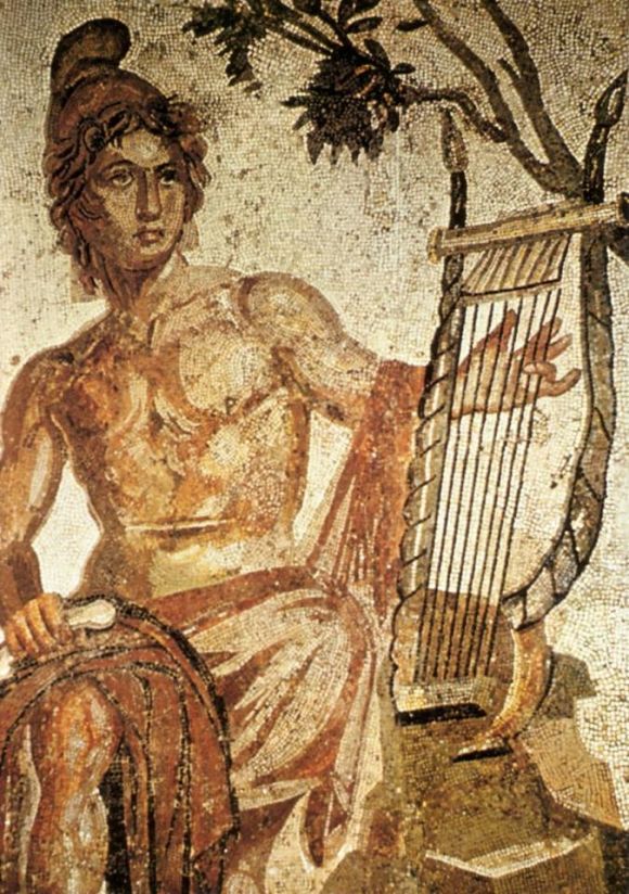 Mosaico di Orfeo rinvenuto nel campo limitrofo alla chiesa dell'Annunziata