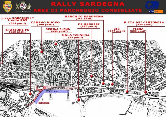 Rally 2015 - Le aree di parcheggio consigliate