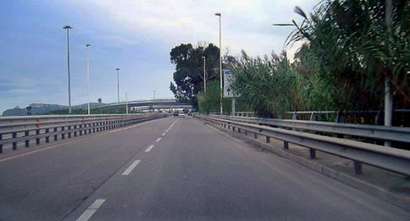 Cagliari - asse mediano di scorrimento
