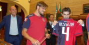 Il Sindaco Massimo Zedda ha ricevuto in Municipio il Cagliari Calcio