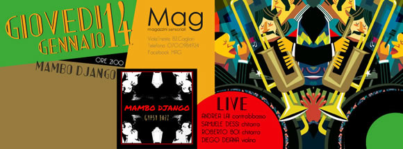 MAMBO DJANGO live MAG. Un viaggio nello Swing con il quartetto Italiano