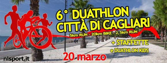 Domenica 20 marzo si disputerà a Cagliari la sesta edizione del “Duathlon Città di Cagliari”